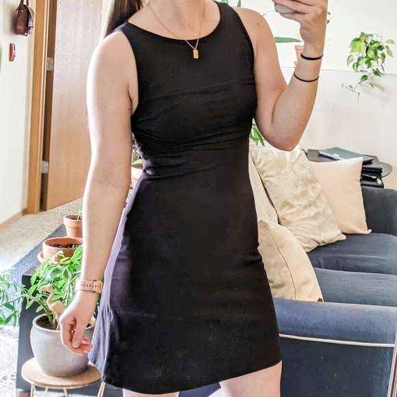 Susana Monaco Sleeveless Ruched Black Mini Dress - Picture 1 of 7